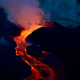 Lava streaming from an active vent during the 2018 eruption of Kilauea..